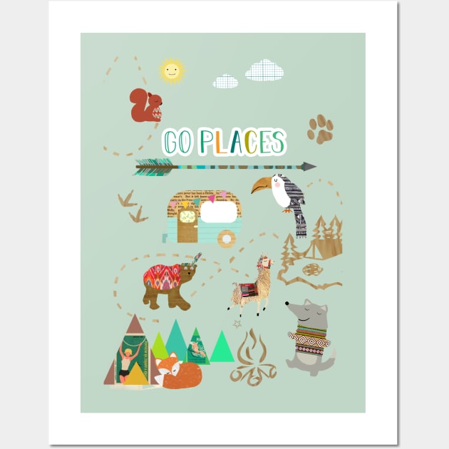 Go Places Kids Collage Wall Art by GreenNest